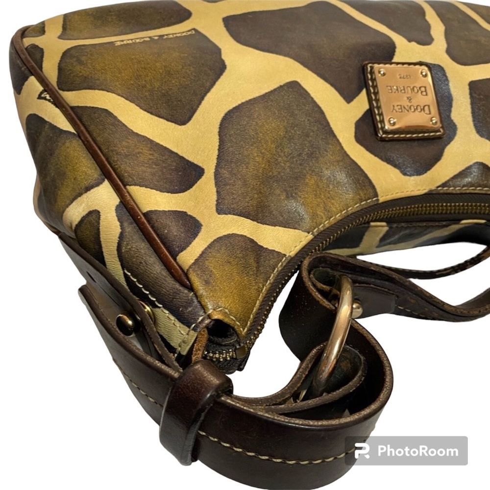 DOONEY & BOURKE Leather Giraffe Print Shoulder Handbag Purse J6717325 - Picture 8 of 11